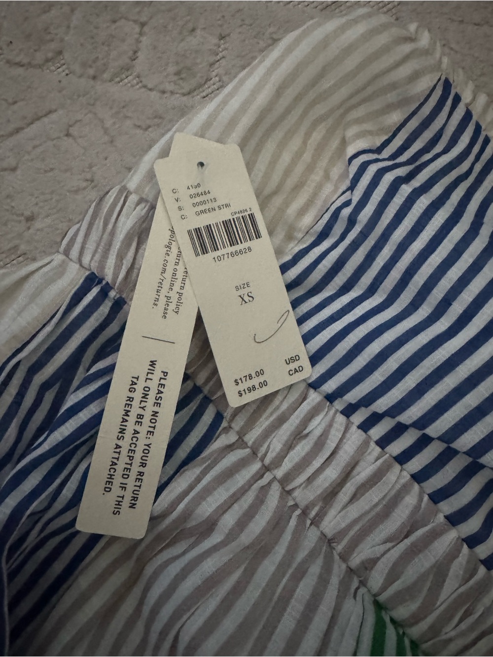 MAEVE COTTON STRAPLESS COLORBLOCK MIDI DRESS - Picture 4 of 4
